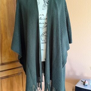 Steve Madden Dark Green Women's Poncho